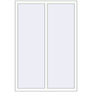 KORSA OPTIMUM REHAU EURO 70 1135x1650 mm RAL 9016 Traffic white dwustronny