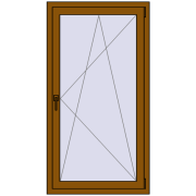 REHAU OPTIMUM EURO-DESIGN 70 800x1500 mm GOLDEN OAK two-sided