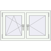 REHAU OPTIMUM EURO-DESIGN 70 1000x600 mm RAL 9016 Traffic white two-sided