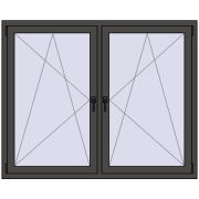 REHAU ENERGY-SAVING SYNEGO MD 1620x1250 mm BASALT_GREY dwustronny