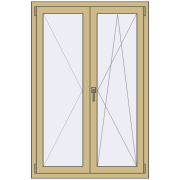 ALU STANDARD 72 1000x1500 mm RAL 1000 Green beige two-sided