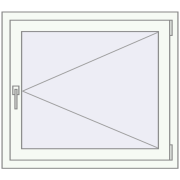 REHAU ENERGY-SAVING SYNEGO MD 940x840 mm RAL 9016 Traffic white two-sided