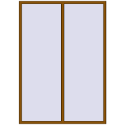 REHAU OPTIMUM EURO-DESIGN 70 1600x2250 mm GOLDEN OAK two-sided