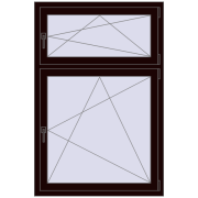 REHAU OPTIMUM EURO-DESIGN 70 1000x1500 mm CHOCOLATE_BROWN two-sided