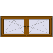 REHAU ENERGY-SAVING SYNEGO MD 1830x680 mm GOLDEN OAK dwustronny