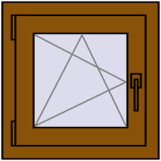 REHAU OPTIMUM EURO-DESIGN 70 500x500 mm GOLDEN OAK two-sided