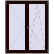 REHAU ENERGY-SAVING SYNEGO MD 1300x1600 mm CHOCOLATE_BROWN two-sided