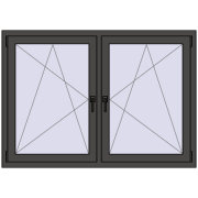 REHAU ENERGY-SAVING SYNEGO MD 1470x1025 mm BASALT_GREY dwustronny