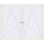 REHAU BRILLANT DESIGN 2000x1650 mm RAL 9016 Traffic white two-sided