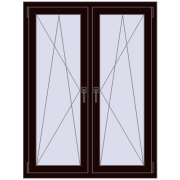 Okna skrzydłowe 1050x1415 mm REHAU ENERGY-SAVING SYNEGO MD CHOCOLATE_BROWN dwustronny Okna skrzydłowe 1050x1415 mm REHAU ENERGY-SAVING SYNEGO MD CHOCOLATE_BROWN dwustronny