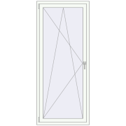 REHAU BRILLANT DESIGN 830x1950 mm RAL 9016 Traffic white two-sided