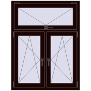 REHAU OPTIMUM EURO-DESIGN 70 1000x1300 mm CHOCOLATE_BROWN two-sided