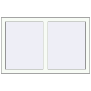 REHAU ENERGY-SAVING SYNEGO MD 1050x660 mm RAL 9016 Traffic white two-sided