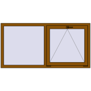 REHAU OPTIMUM EURO-DESIGN 70 1600x800 mm GOLDEN OAK two-sided
