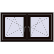 REHAU ENERGY-SAVING SYNEGO MD 1230x635 mm BLACK_BROWN dwustronny