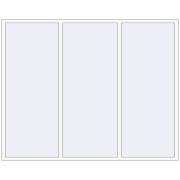 REHAU OPTIMUM EURO-DESIGN 70 2500x2000 mm RAL 9016 Traffic white two-sided