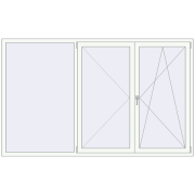 REHAU OPTIMUM EURO-DESIGN 70 2450x1500 mm RAL 9016 Traffic white two-sided