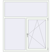 REHAU OPTIMUM EURO-DESIGN 70 1525x1700 mm RAL 9016 Traffic white two-sided