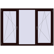 REHAU OPTIMUM EURO-DESIGN 70 2000x1400 mm CHOCOLATE_BROWN two-sided