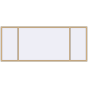 Okna skrzydłowe 3480x1400 mm ALU STANDARD 72 RAL 1001 Beige dwustronny