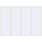 REHAU ENERGY-SAVING SYNEGO MD 3005x2145 mm RAL 9016 Traffic white two-sided