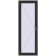 REHAU OPTIMUM EURO-DESIGN 70 700x2000 mm ANTHRACITE_GREY_GLATT two-sided