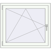 REHAU OPTIMUM EURO-DESIGN 70 970x880 mm RAL 9016 Traffic white two-sided