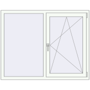 REHAU OPTIMUM EURO-DESIGN 70 1400x1100 mm RAL 9016 Traffic white two-sided