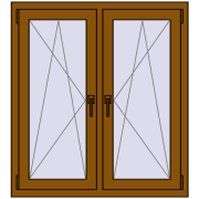 Okna skrzydłowe 1035x1100 mm REHAU ENERGY-SAVING SYNEGO MD GOLDEN OAK dwustronny