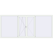 REHAU OPTIMUM EURO-DESIGN 70 3200x1400 mm RAL 9016 Traffic white two-sided