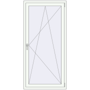 REHAU OPTIMUM EURO-DESIGN 70 900x1760 mm RAL 9016 Traffic white two-sided