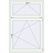 REHAU OPTIMUM EURO-DESIGN 70 1000x1500 mm RAL 9016 Traffic white two-sided
