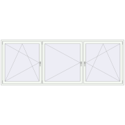 REHAU OPTIMUM EURO-DESIGN 70 3250x1200 mm RAL 9016 Traffic white two-sided