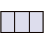 REHAU OPTIMUM EURO-DESIGN 70 2000x1000 mm BLACK_BROWN two-sided