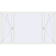 REHAU OPTIMUM EURO-DESIGN 70 2970x1730 mm RAL 9016 Traffic white two-sided