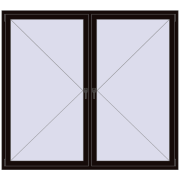 REHAU OPTIMUM EURO-DESIGN 70 2000x1800 mm BLACK_BROWN two-sided