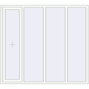 Tilt-and-Turn 2000x1800 mm REHAU BRILLANT DESIGN RAL 9016 Traffic white two-sided