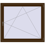 REHAU ENERGY-SAVING SYNEGO MD 1300x1150 mm DARK_OAK two-sided
