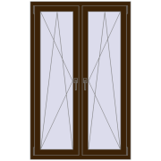 Okna skrzydłowe 1035x1600 mm REHAU ENERGY-SAVING SYNEGO MD DARK_OAK dwustronny Okna skrzydłowe 1035x1600 mm REHAU ENERGY-SAVING SYNEGO MD DARK_OAK dwustronny