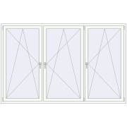 Okna skrzydłowe 2500x1600 mm KORSA BRILLANT DESIGN RAL 9016 Traffic white dwustronny