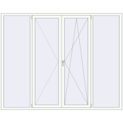 REHAU OPTIMUM EURO-DESIGN 70 2500x2000 mm RAL 9016 Traffic white two-sided