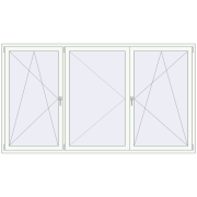 REHAU ENERGY-SAVING SYNEGO MD 2650x1500 mm RAL 9016 Traffic white dwustronny