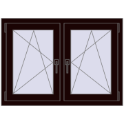 Okna skrzydłowe 1065x770 mm REHAU ENERGY-SAVING SYNEGO MD CHOCOLATE_BROWN dwustronny Okna skrzydłowe 1065x770 mm REHAU ENERGY-SAVING SYNEGO MD CHOCOLATE_BROWN dwustronny