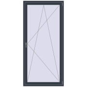 REHAU OPTIMUM EURO-DESIGN 70 1000x2100 mm ANTHRACITE_GREY_STRUKTURAL two-sided
