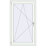 REHAU OPTIMUM EURO-DESIGN 70 780x1440 mm RAL 9016 Traffic white two-sided