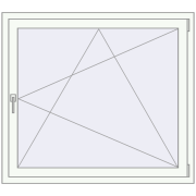 REHAU ENERGY-SAVING SYNEGO MD 1200x1060 mm RAL 9016 Traffic white two-sided
