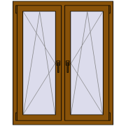 REHAU ENERGY-SAVING SYNEGO MD 1035x1235 mm GOLDEN OAK dwustronny