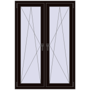 Okna skrzydłowe 1050x1535 mm REHAU ENERGY-SAVING SYNEGO MD BLACK_BROWN dwustronny Okna skrzydłowe 1050x1535 mm REHAU ENERGY-SAVING SYNEGO MD BLACK_BROWN dwustronny