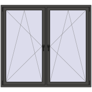 REHAU ENERGY-SAVING SYNEGO MD 1755x1580 mm BASALT_GREY two-sided REHAU ENERGY-SAVING SYNEGO MD 1755x1580 mm BASALT_GREY two-sided