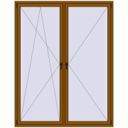 REHAU OPTIMUM EURO-DESIGN 70 1800x2300 mm GOLDEN OAK dwustronny